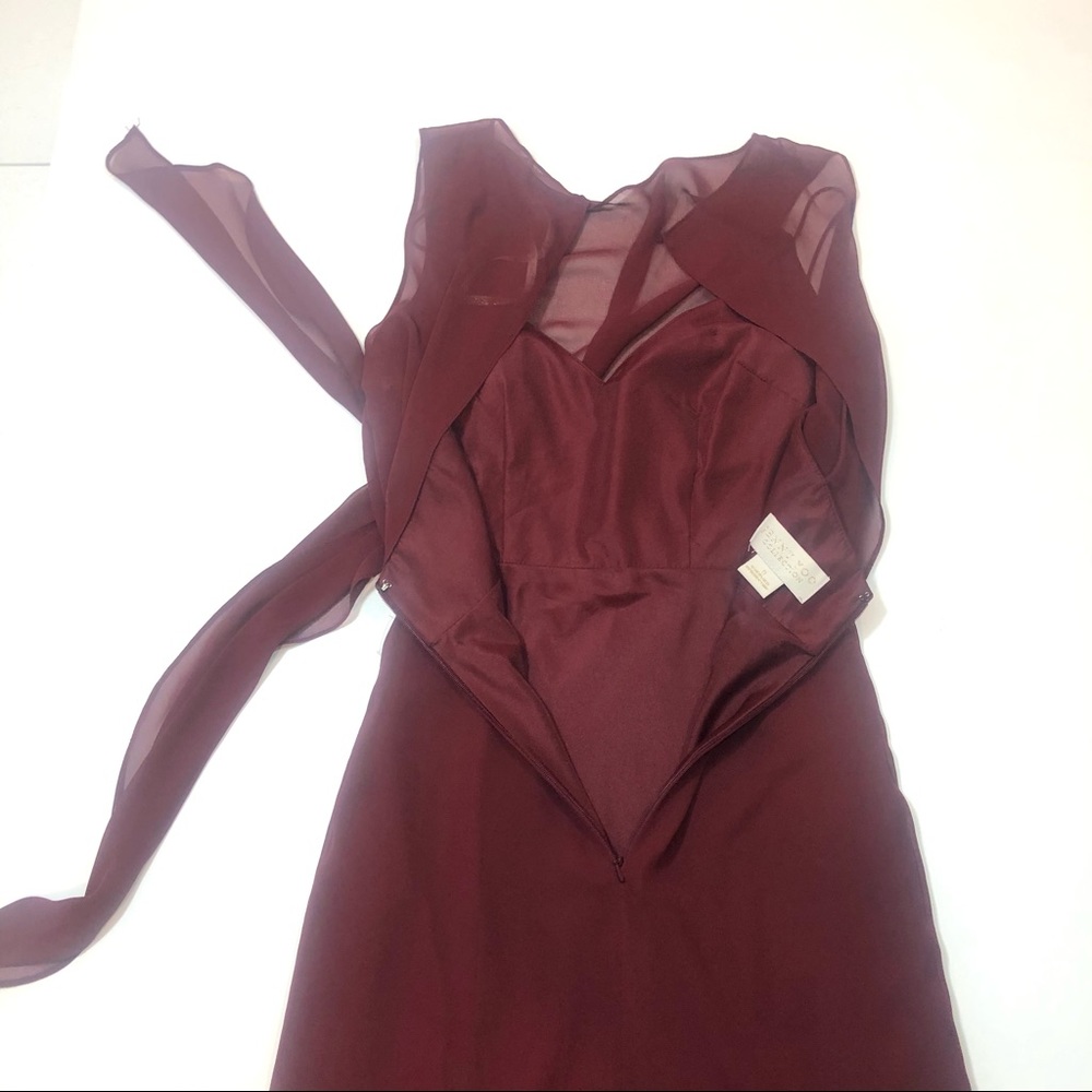 Jenny Yoo Bridemade Merlot chiffon maxi dress - Picture 8 of 13